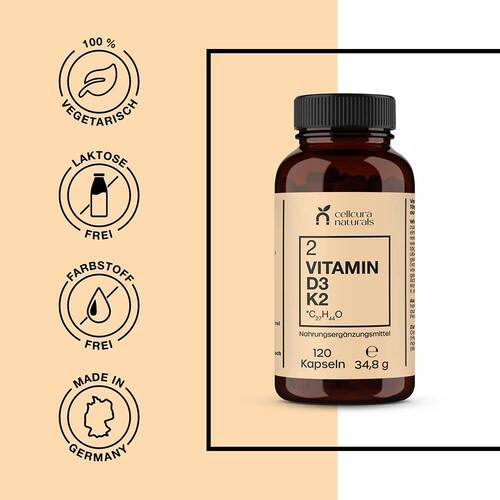 Cellcura Naturals Vitamin D3 + K2 MK7 Kapseln - 4