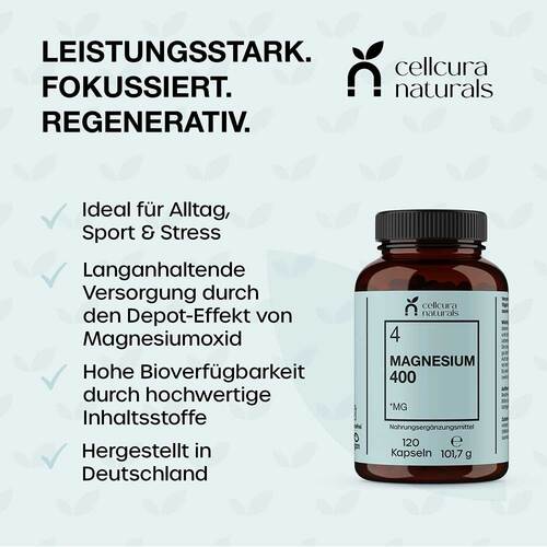 Cellcura Naturals Magnesium 400 vegan Kapseln - 3