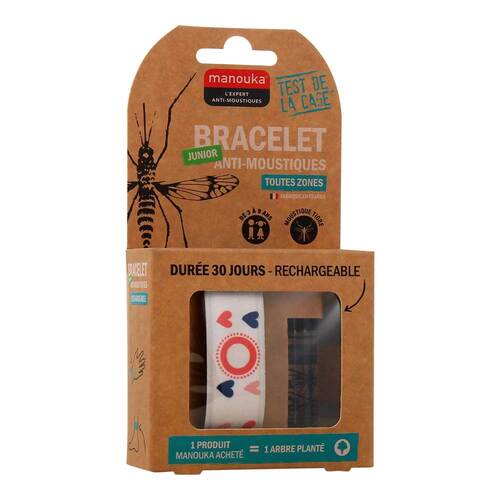 M&uuml;ckenschutz Armband Junior Herzen Manouka - 1