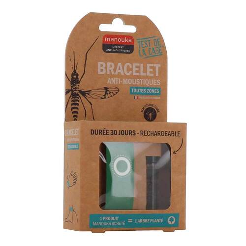 M&uuml;ckenschutz Armband Erwachsene gr&uuml;n Manouka - 1