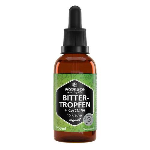 Bitter-Tropfen 15 Kr&auml;uter + Cholin ohne Alkohol - 1