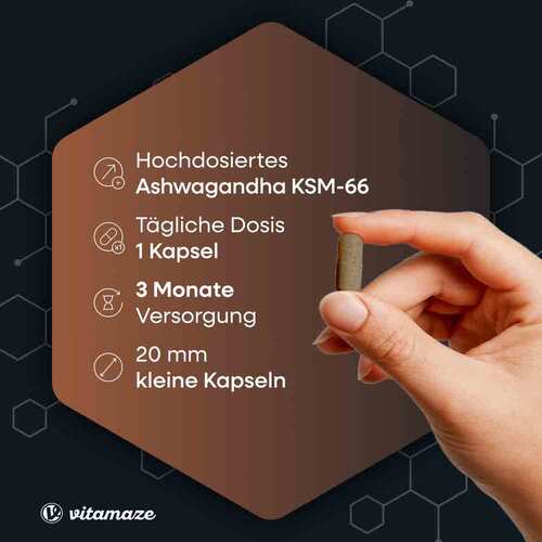 Ashwagandha Ksm-66 600mg Extrakt hochdos.veg.Kapseln  - 2