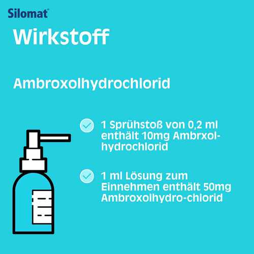 Silomat Hustenlo25ser Ambroxol 10mg / Spru25.L&ouml;sung zum Einnehmen  - 8