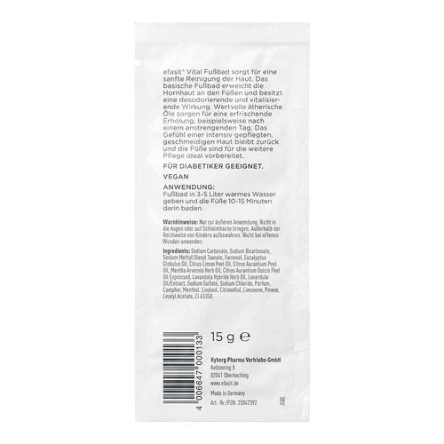 Efasit Vital Fu&szlig;bad Sachet - 2
