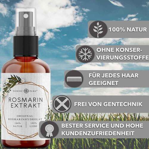 Rosmarinextrakt f&uuml;r Haare&Kopfhaut Nordic Pure Spray - 5