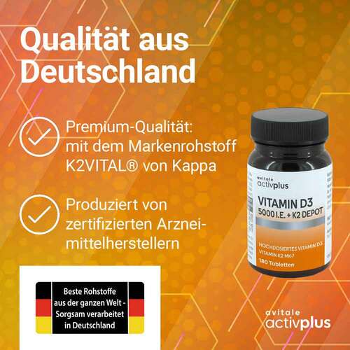 Activplus Vitamin D3 5000 I.E. + K2 Depot Tabletten - 7