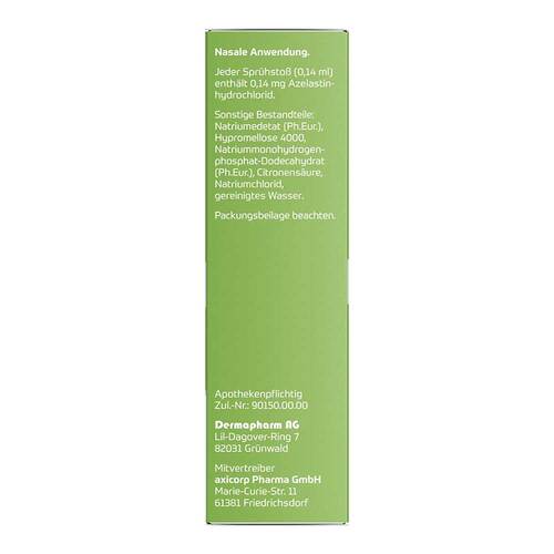 Azelastin axicur 1 mg / ml Nasenspray Lo25sung - 2