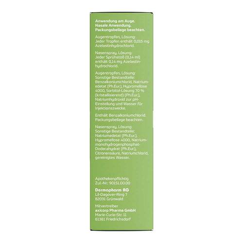Azelastin axicur Kombi-Pack.0,5mg / ml AT  +    1mg/ml NS - 3