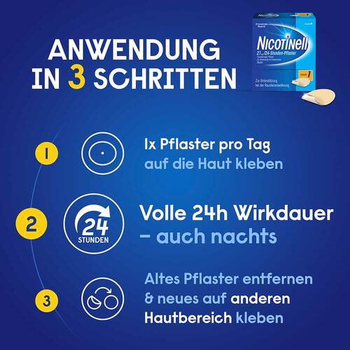 Nicotinell 21 mg / 24-Stunden-Pflaster 52,5mg - 6