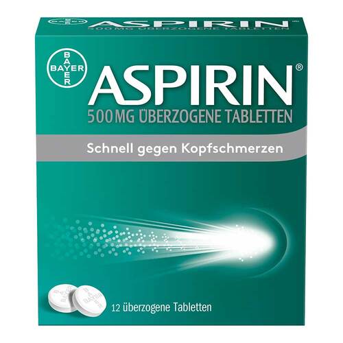 Aspirin 500 mg &uuml;berzogene Tabletten - 1