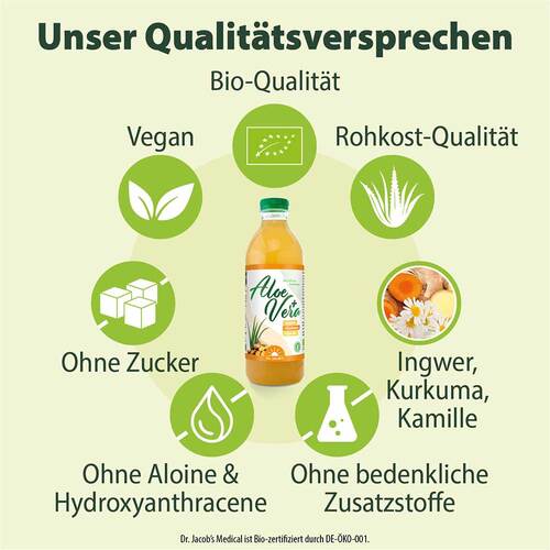 Aloe Vera-Gel-Saft Ingw.Kurk.Kamil.Bio Dr.Jacob's - 2