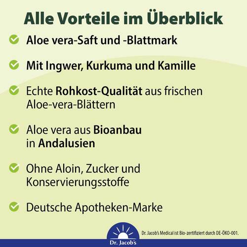 Aloe Vera-Gel-Saft Ingw.Kurk.Kamil.Bio Dr.Jacob's - 3