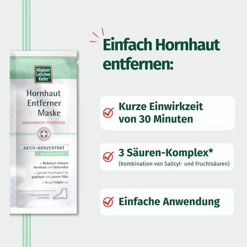 Allg&auml;uer Latschenkiefer Hornhaut Entf.Maske cremig Set - 5
