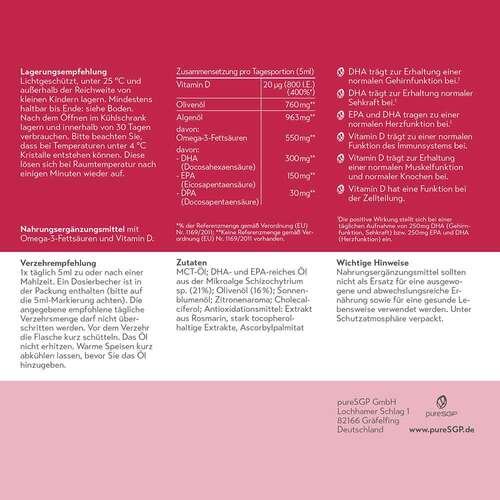 Puresgp Omega-3 &Ouml;l Tropfen - 5