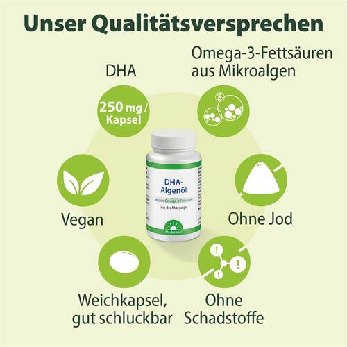 Dha-Algen&ouml;l Kapseln Omega-3 vegan Dr.Jacob's - 4