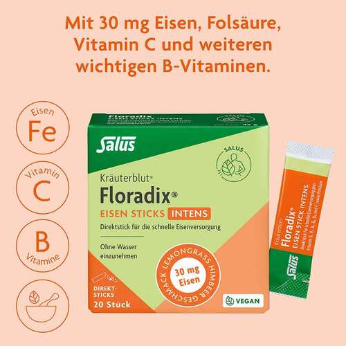 Floradix Eisen Sticks intens Pulver - 3
