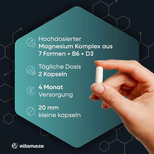 Magnesium 7IN1 Komplex + B6+D3 Kapseln - 2