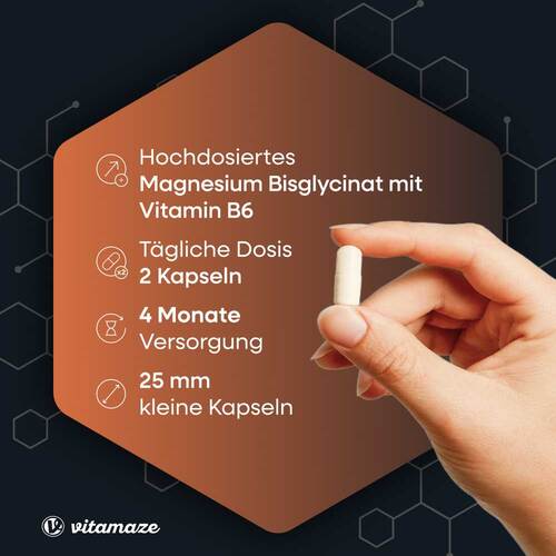 Magnesium Bisglycinat + Vitamin B6 Kapseln - 2