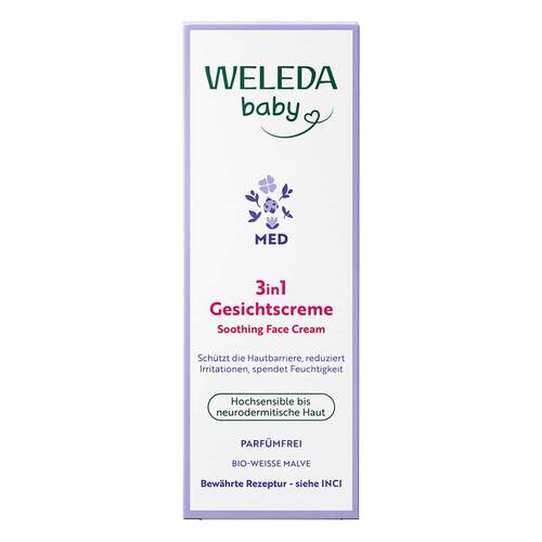 Weleda baby 3in1 Gesichtscreme wei&szlig;e Malve - 2
