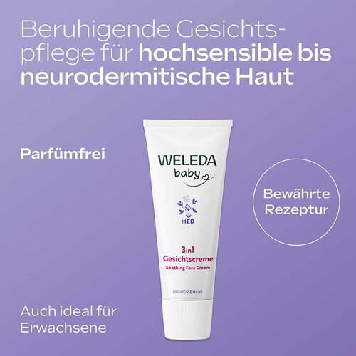 Weleda baby 3in1 Gesichtscreme wei&szlig;e Malve - 3