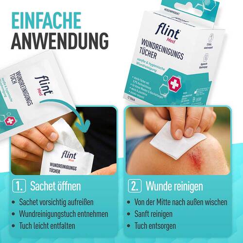 Flint Med Wundreinigungstu25cher steril 12,5x18 cm - 5